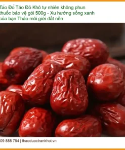 Táo Đỏ Khô tự nhiên không phun thuốc bảo vệ gói 500g - Có sẵn HCM