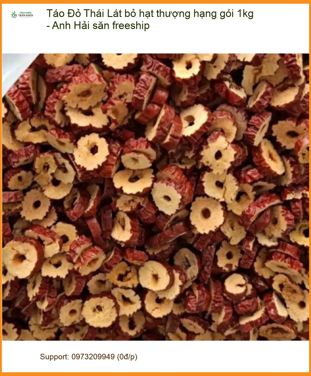 Táo Đỏ Lát bỏ hạt thượng hạng gói 1kg - Anh Hải săn freeship - Giao TPHCM