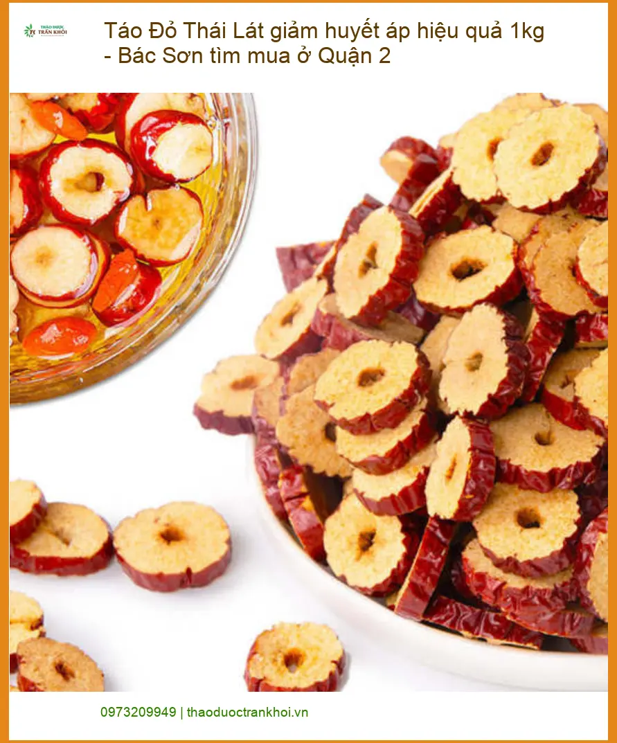 Táo Đỏ Lát giảm huyết áp hiệu quả 1kg - Bác Sơn tìm mua ở Quận 2