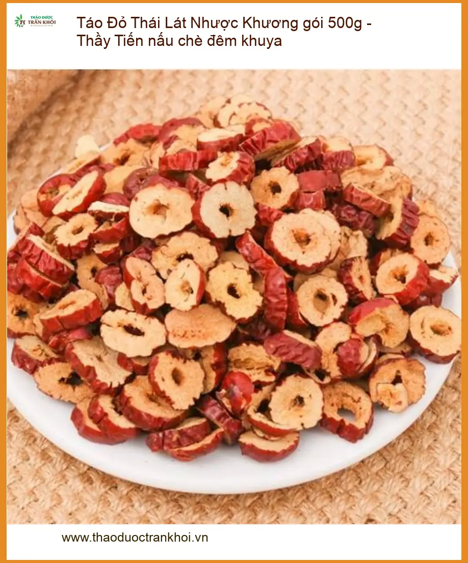 Táo Đỏ Lát Nhược Khương gói 500g - Thầy Tiến nấu chè đêm khuya - Có hàng TPHCM