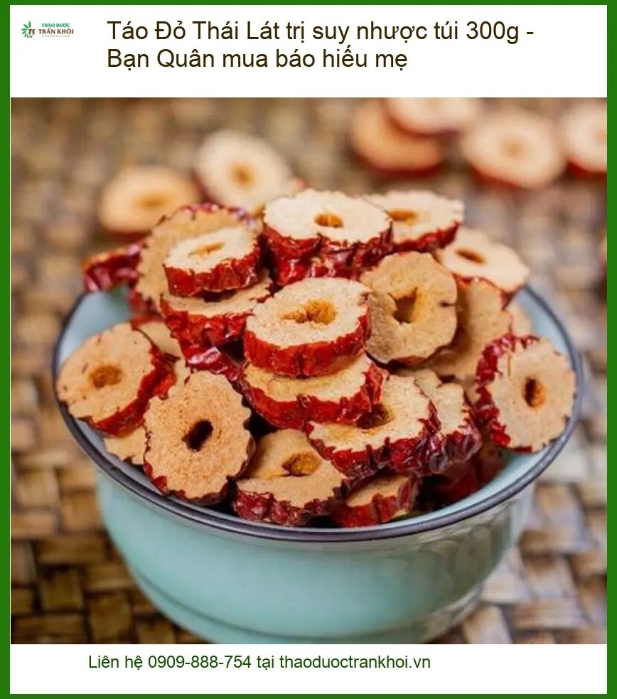 Táo Đỏ Lát trị suy nhược túi 300g - Bạn Quân mua báo hiếu mẹ | Sỉ lẻ TPHCM