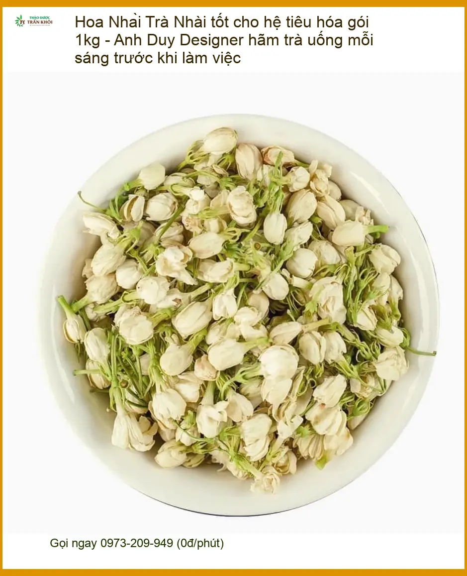 Trà Hoa Nhài tốt cho hệ tiêu hóa gói 1kg - Địa chỉ bán sỉ lẻ giao nhanh TPHCM