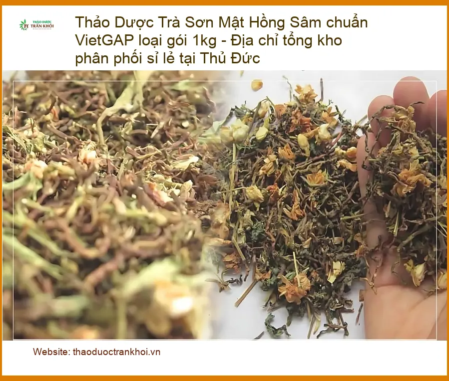 Trà Sơn Mật Hồng Sâm chuẩn VietGAP loại gói 1kg - Địa chỉ Cung cấp sỉ lẻ Giao nhanh TPHCM