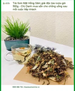 Trà Sơn Mật Hồng Sâm giải độc bia rượu gói 500g - Địa chỉ bán trà giao nhanh TPHCM