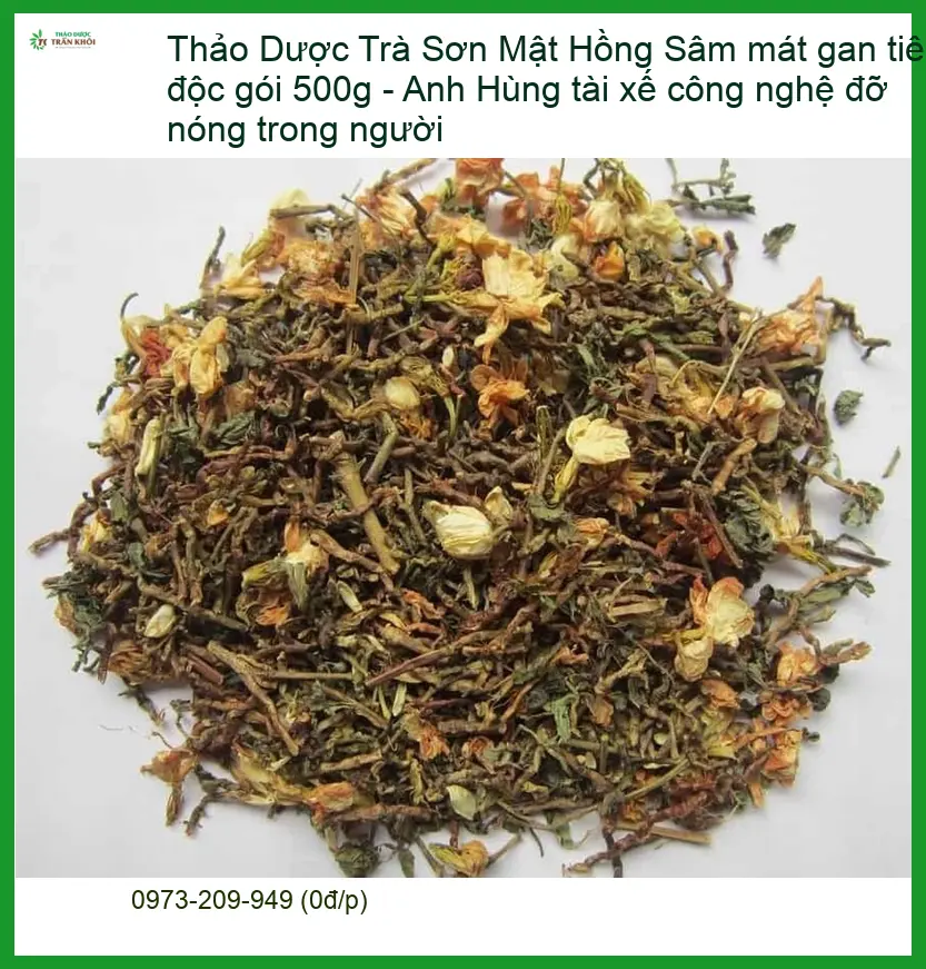 Trà Sơn Mật Hồng Sâm mát gan tiêu độc gói 500g - Đơn vị Cung cấp Có sẵn
