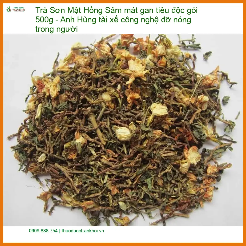 Trà Sơn Mật Hồng Sâm mát gan tiêu độc 500g - Địa chỉ Bán Giao nhanh TPHCM