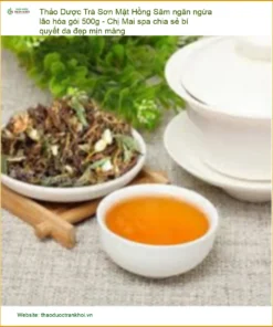 Trà Sơn Mật Hồng Sâm ngăn ngừa lão hóa gói 500g - Bán có sẵn TPHCM