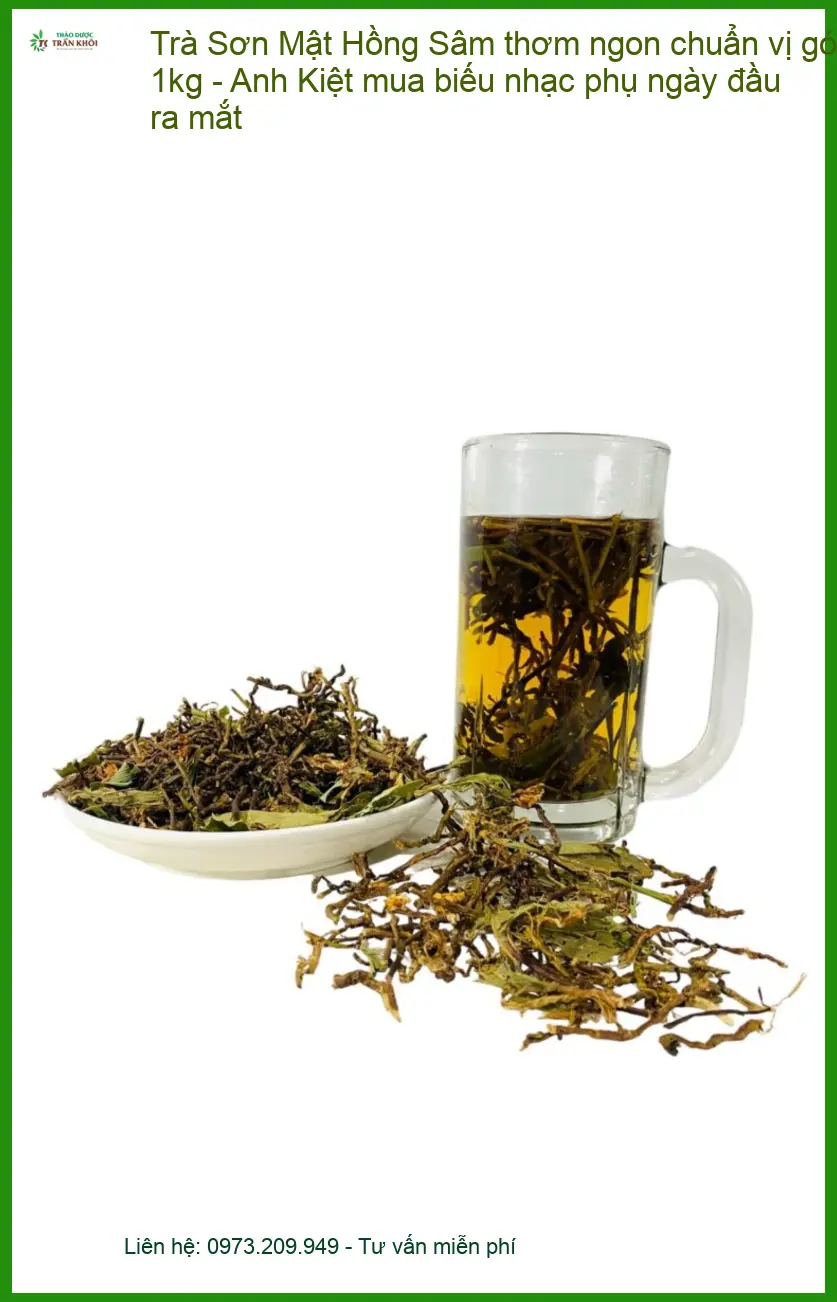 Trà Sơn Mật Hồng Sâm thơm ngon chuẩn vị gói 1kg - Sỉ lẻ Giao nhanh TPHCM