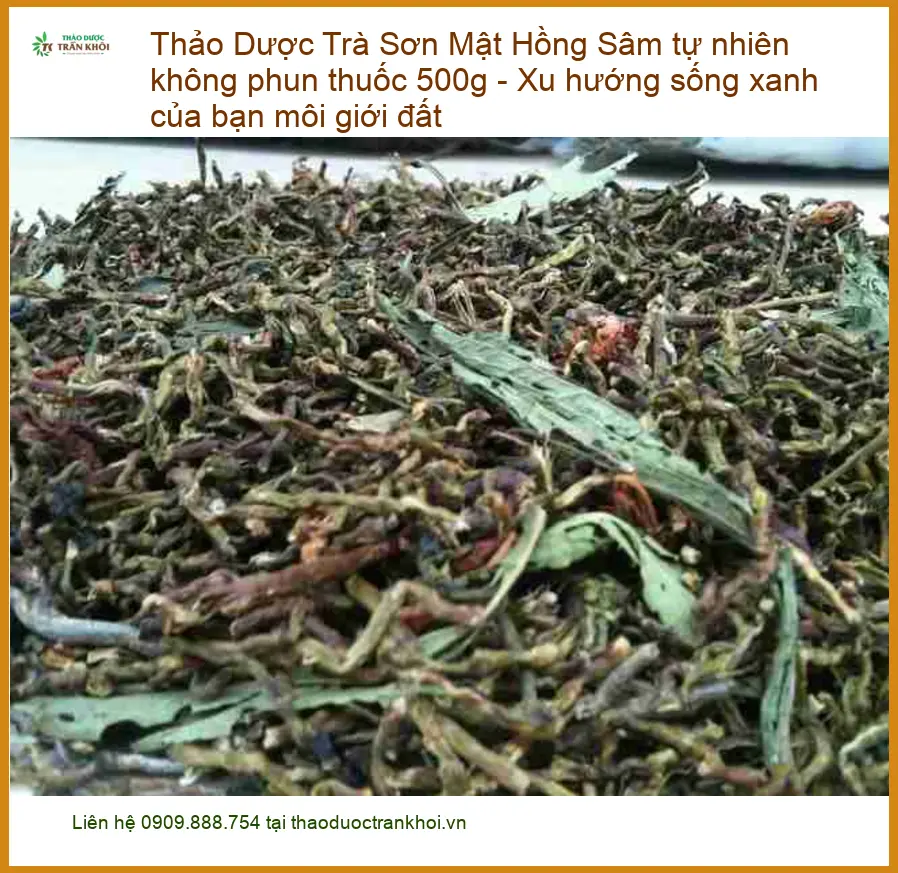 Trà Sơn Mật Hồng Sâm tự nhiên không phun thuốc 500g - Bán giao nhanh TPHCM