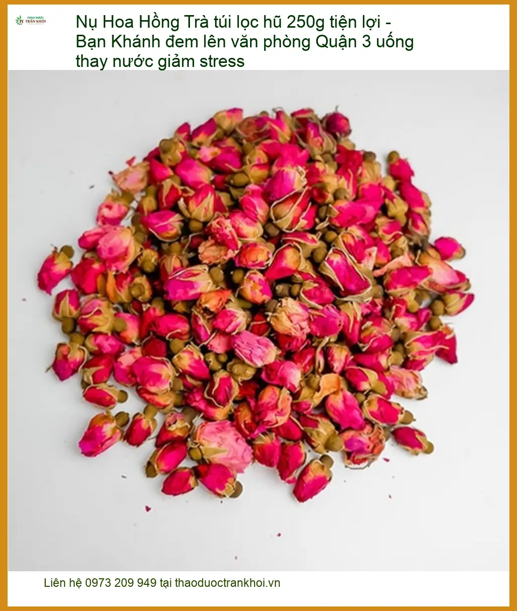 Trà túi lọc Nụ Hoa Hồng hũ 250g tiện lợi - Đơn vị cung cấp giao nhanh Quận 3