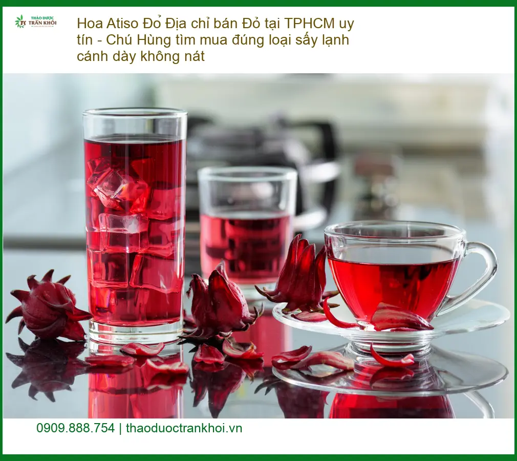 Hoa Atiso Đỏ sấy lạnh cánh dày không nát - Địa chỉ bán giao nhanh tại TPHCM