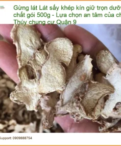 Gừng Lát sấy khép kín giữ trọn dưỡng chất gói 500g - Địa chỉ bán giao nhanh