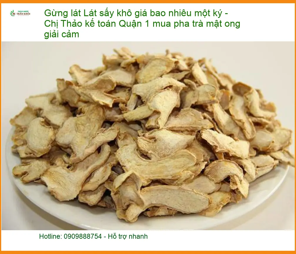Gừng Lát sấy khô pha trà mật ong chất lượng - Địa chỉ cung cấp Giao nhanh TPHCM