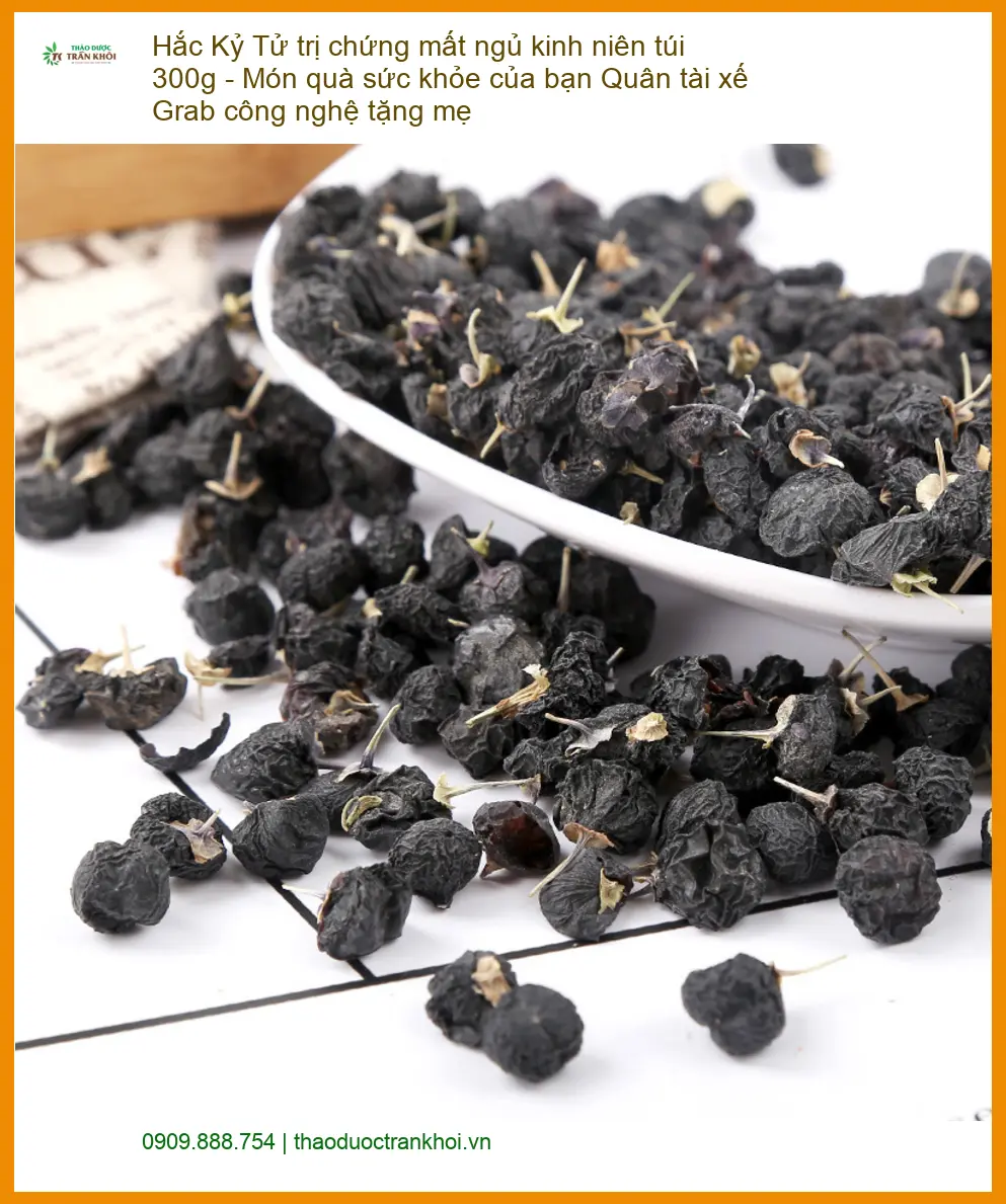 Hắc Kỷ Tử trị chứng mất ngủ kinh niên túi 300g - Địa chỉ Bán Giao nhanh TPHCM