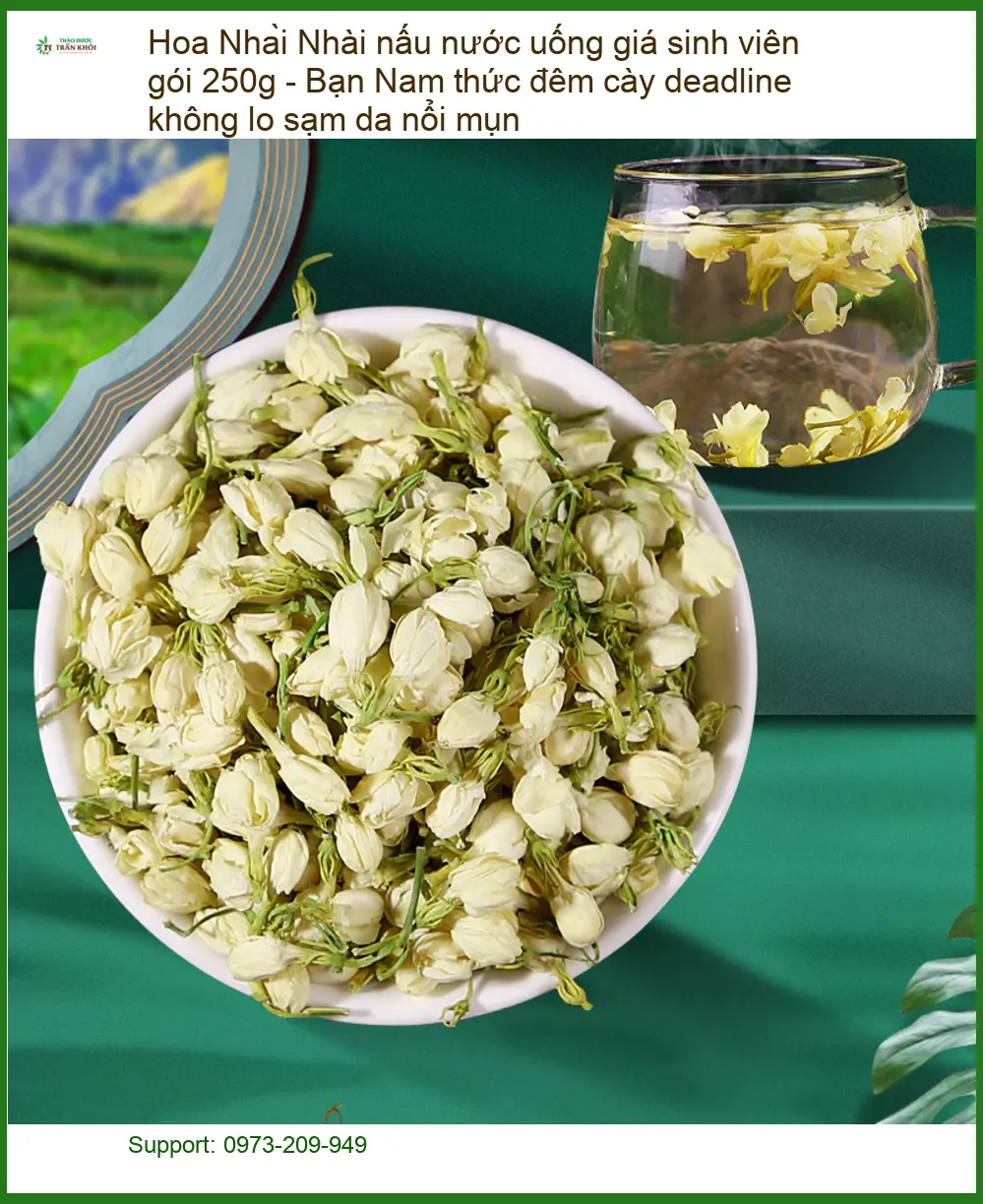 Hoa Nhài nấu nước uống 250g - Giá sinh viên, Địa chỉ Bán Có sẵn TPHCM