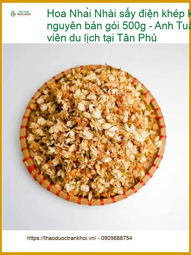 Hoa Nhài sấy điện khép kín hương thơm nguyên bản gói 500g - Giao nhanh