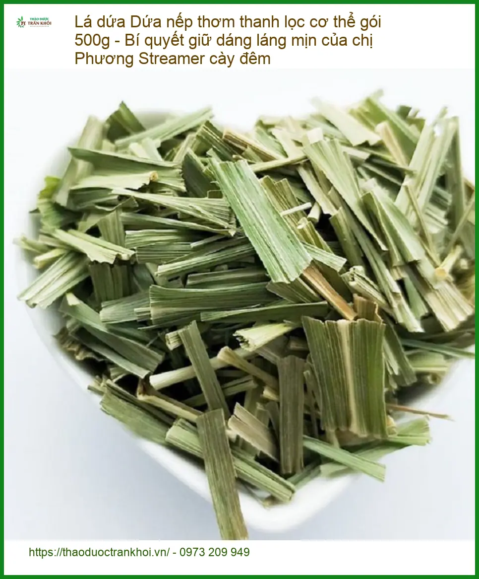 Lá Dứa nếp thơm thanh lọc cơ thể gói 500g - Địa chỉ Bán Giao nhanh TPHCM