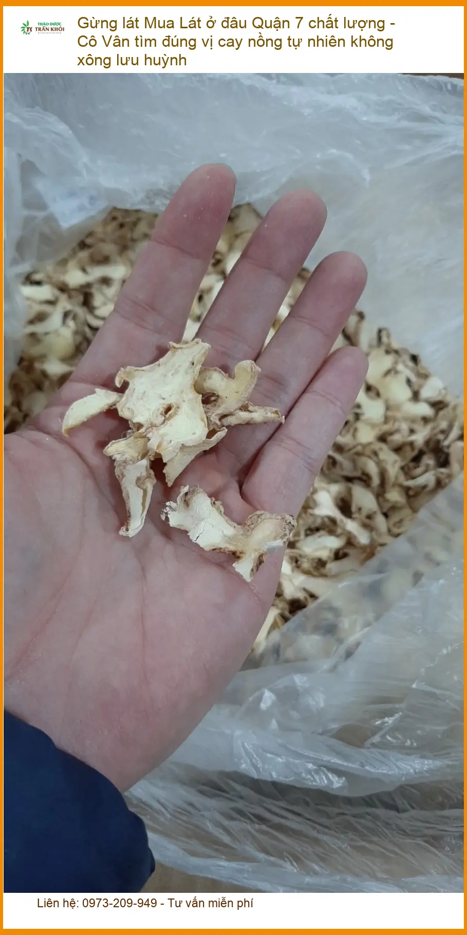Gừng Lát Cô Vân Quận 7 - Cay Nồng Tự Nhiên, Không Lưu Huỳnh - Đơn vị Bán