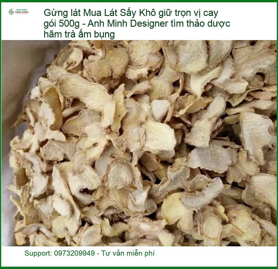 Mua Gừng Lát Sấy Khô giữ trọn vị cay gói 500g - Đơn vị Cung cấp Có sẵn TPHCM