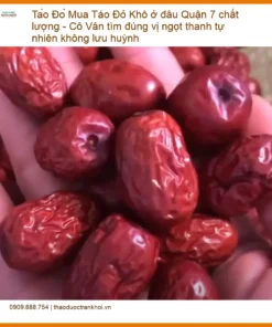 Táo Đỏ Khô Quận 7 chất lượng - Cô Vân ngọt thanh tự nhiên - Đơn vị Bán Có sẵn