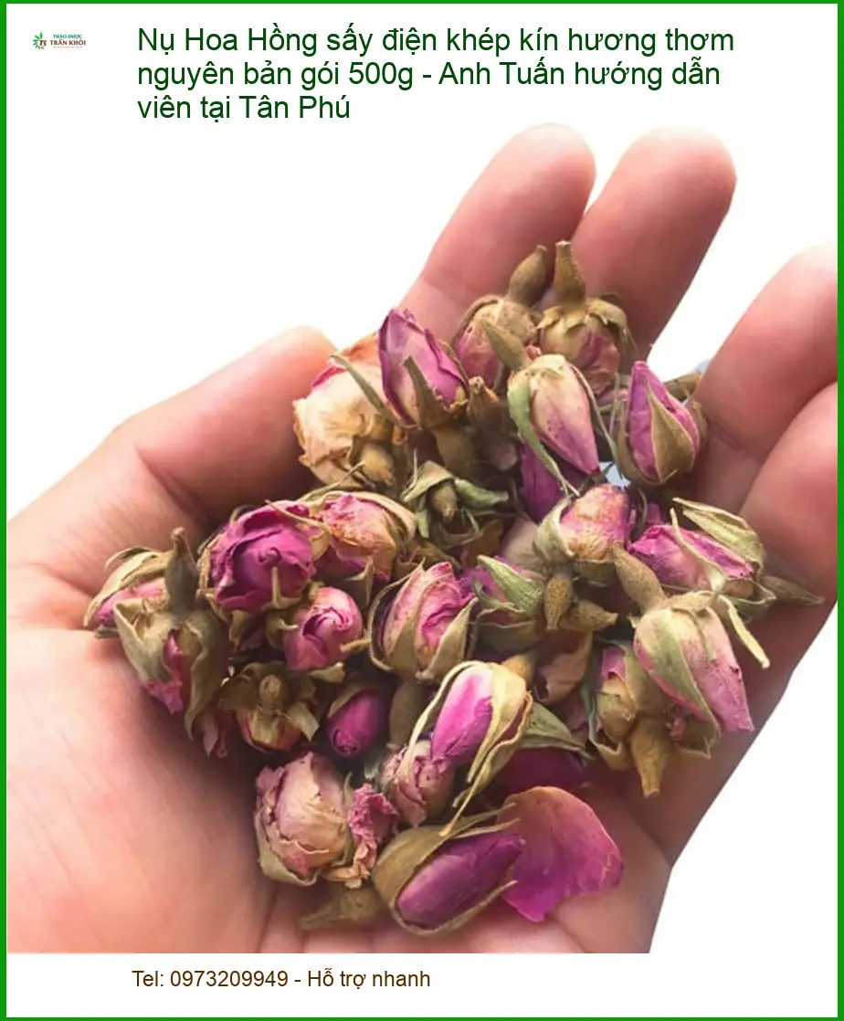 Nụ Hoa Hồng sấy điện khép kín hương nguyên bản 500g - Địa chỉ bán có sẵn