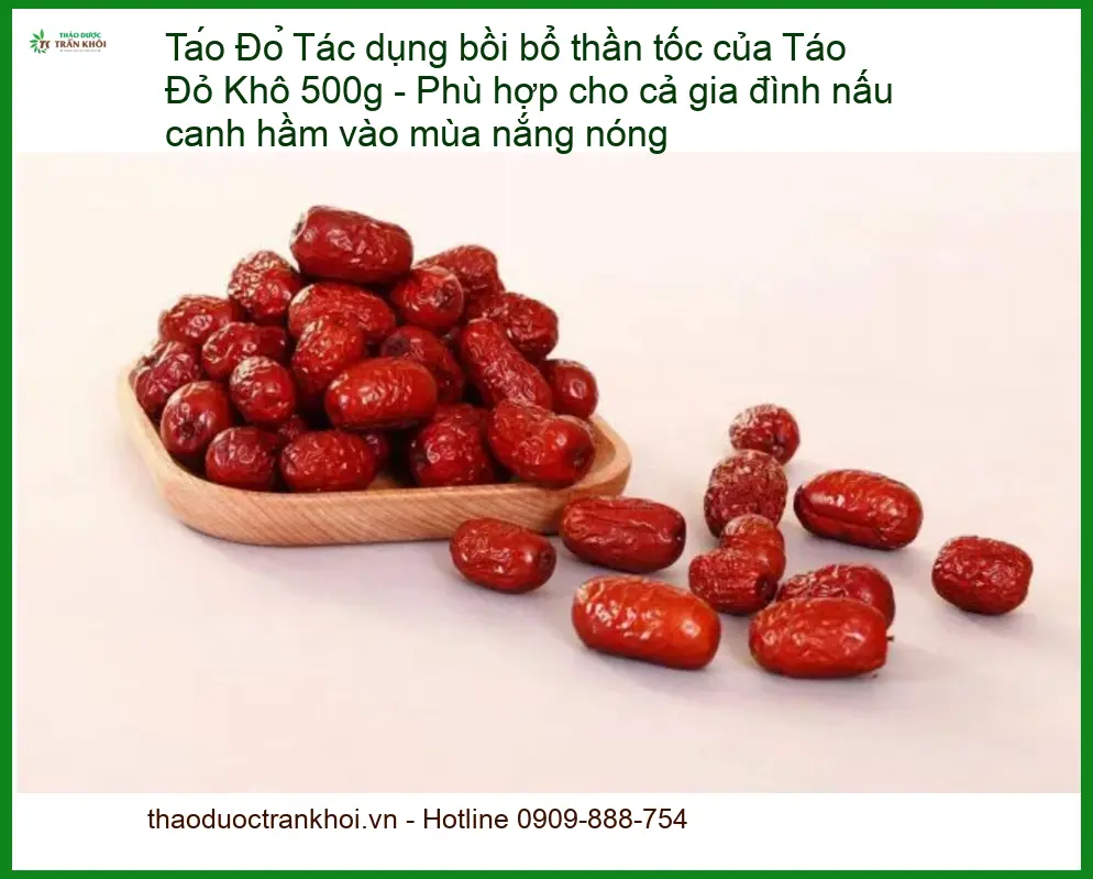 Táo Đỏ Khô 500g bồi bổ, nấu canh hầm gia đình - Địa chỉ Bán Giao nhanh
