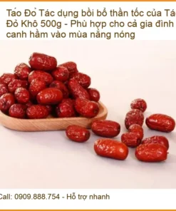 Tác dụng bồi bổ thần tốc của Táo Đỏ Khô 500g - Địa chỉ Bán Giao nhanh TPHCM