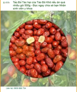 Táo Đỏ Khô 500g - Tác hại ăn nhiều - Địa chỉ Bán Giao nhanh TPHCM