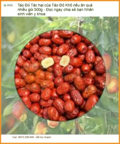 Tác hại của Táo Đỏ Khô nếu ăn quá nhiều gói 500g - Bán có sẵn TPHCM