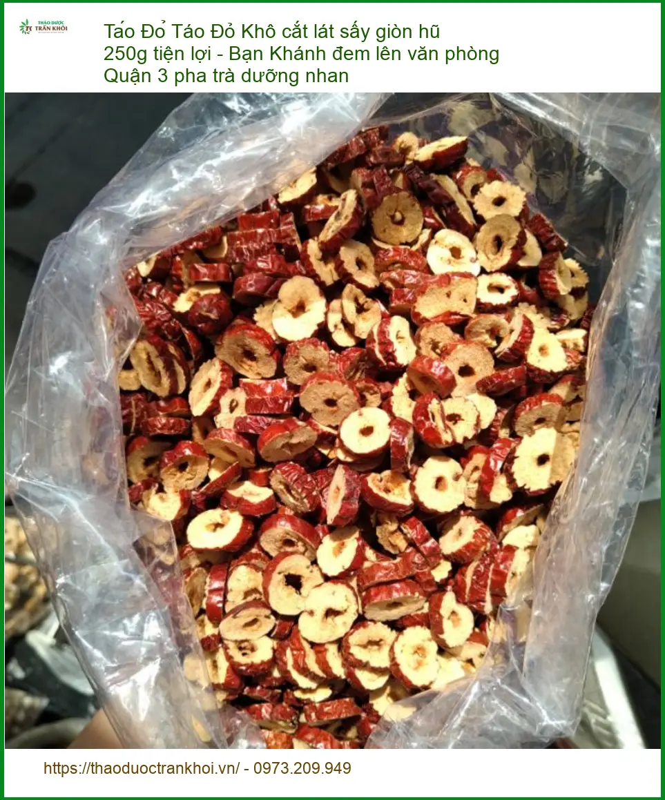 Táo Đỏ Khô cắt lát sấy giòn hũ 250g - Địa chỉ bán giao nhanh TPHCM