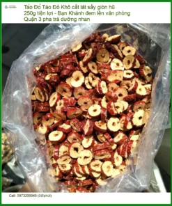 Táo Đỏ Khô cắt lát sấy giòn hũ 250g - Đơn vị cung cấp có sẵn TPHCM