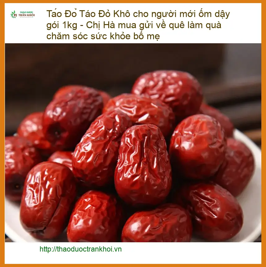 Táo Đỏ Khô cho người mới ốm dậy gói 1kg - Địa chỉ Bán Có sẵn tại TPHCM