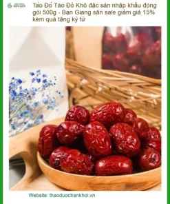 Táo Đỏ Khô đặc sản nhập khẩu 500g - Bán sỉ lẻ giao nhanh TPHCM