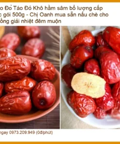 Táo Đỏ Khô hầm sâm bổ lượng cấp tốc gói 500g - Địa chỉ Bán Giao nhanh