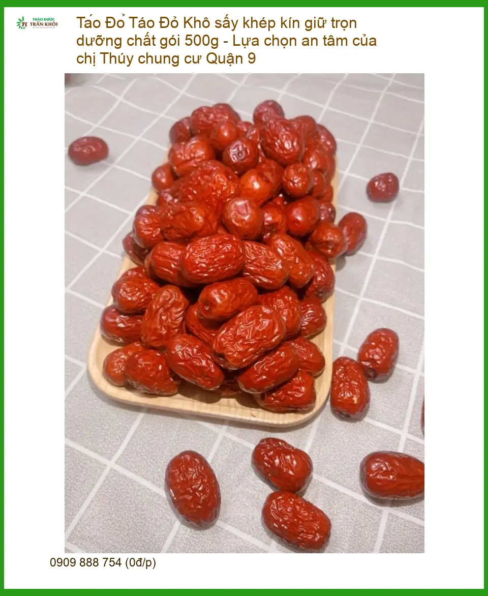 Táo Đỏ Khô sấy khép kín giữ trọn dưỡng chất gói 500g - Sỉ lẻ có sẵn TPHCM