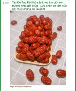 Táo Đỏ Khô sấy khép kín giữ trọn dưỡng chất gói 500g - Có sẵn TPHCM