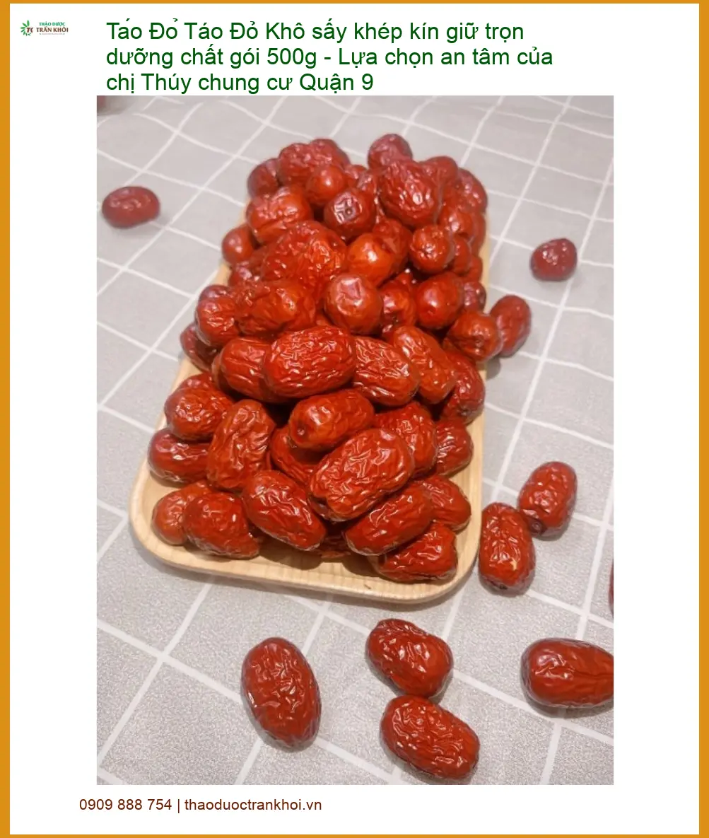 Táo Đỏ Khô sấy khép kín giữ dưỡng chất 500g - Bán Giao nhanh TPHCM