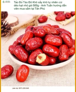 Táo Đỏ Khô sấy cùi dẻo hạt nhỏ 500g - Địa chỉ Bán Giao nhanh TPHCM