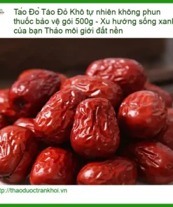 Táo Đỏ Khô tự nhiên không phun thuốc bảo vệ gói 500g - Có sẵn TPHCM