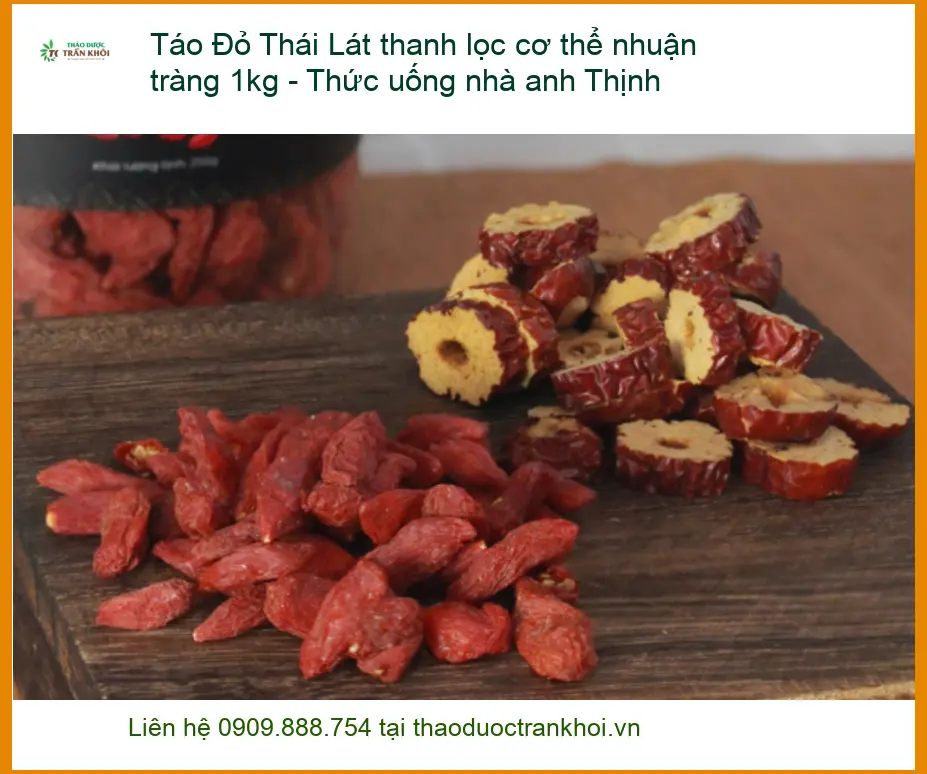 Táo Đỏ Lát thanh lọc cơ thể nhuận tràng 1kg - Thức uống nhà anh Thịnh - Có sẵn