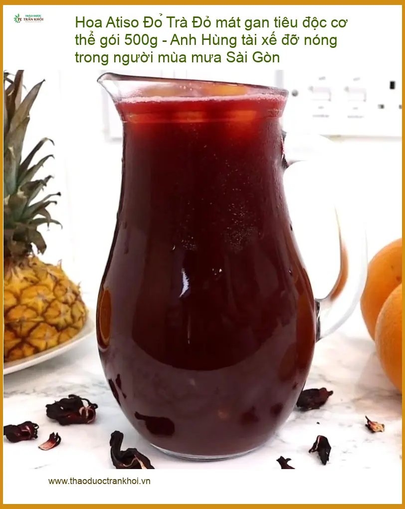 Trà Hoa Atiso Đỏ mát gan tiêu độc cơ thể gói 500g - Sỉ lẻ giao nhanh Sài Gòn