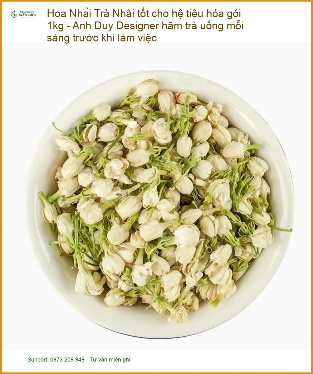 Trà Hoa Nhài tốt cho hệ tiêu hóa gói 1kg - Địa chỉ bán giao nhanh TPHCM