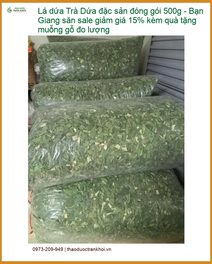 Trà Lá Dứa đặc sản đóng gói 500g - Địa chỉ bán sỉ lẻ, giao nhanh TPHCM