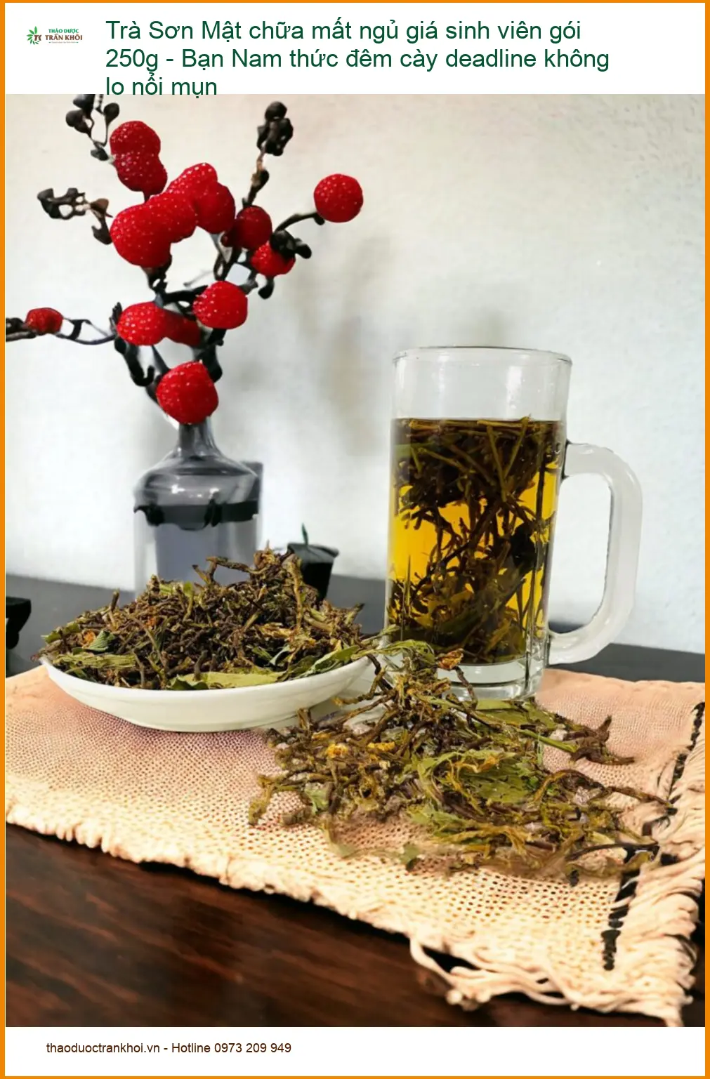 Trà Sơn Mật chữa mất ngủ gói 250g - Đơn vị cung cấp có sẵn TPHCM