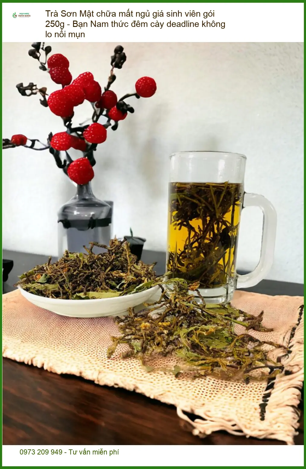 Trà Sơn Mật chữa mất ngủ gói 250g - Đơn vị cung cấp sỉ lẻ TPHCM