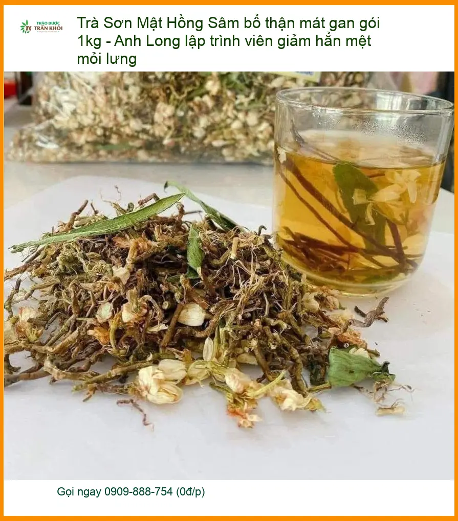Trà Sơn Mật Hồng Sâm bổ thận mát gan gói 1kg - Đơn vị Bán Giao nhanh TPHCM
