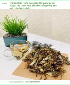 Trà Sơn Mật Hồng Sâm giải độc bia rượu gói 500g - Cung cấp sỉ lẻ TPHCM