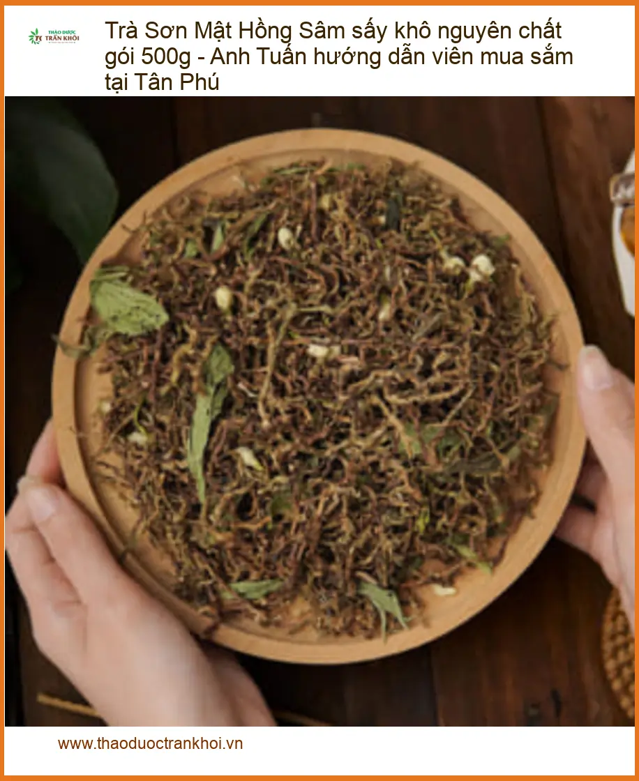 Trà Sơn Mật Hồng Sâm sấy khô nguyên chất gói 500g - Địa chỉ bán giao nhanh TPHCM