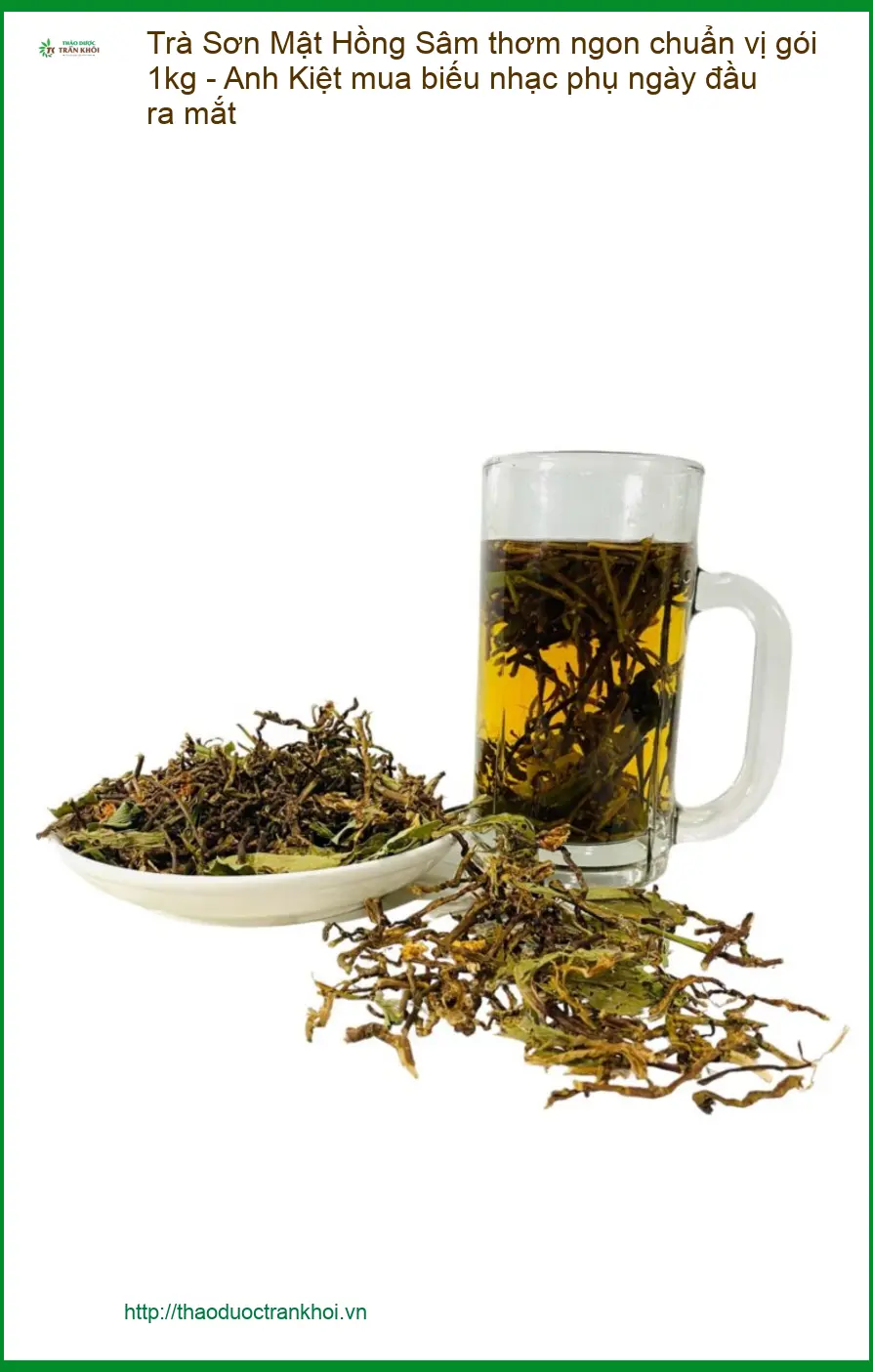 Trà Sơn Mật Hồng Sâm thơm ngon chuẩn vị gói 1kg - Địa chỉ Bán Giao nhanh TPHCM