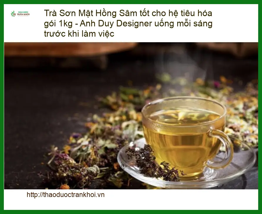 Trà Sơn Mật Hồng Sâm tốt cho hệ tiêu hóa gói 1kg - Sỉ lẻ Giao nhanh TPHCM